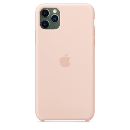 Apple iPhone 11 Pro Max Silikon Case, sandrosa – Rückseite