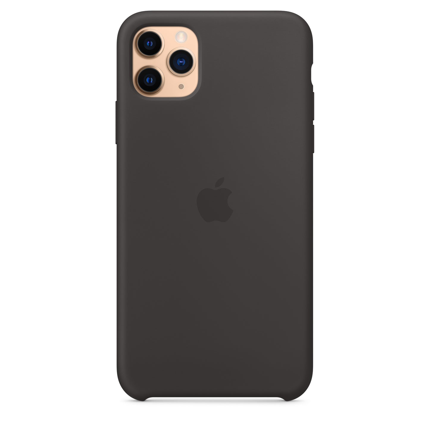 Apple iPhone 11 Pro Max Silikon Case, schwarz – Rückseite