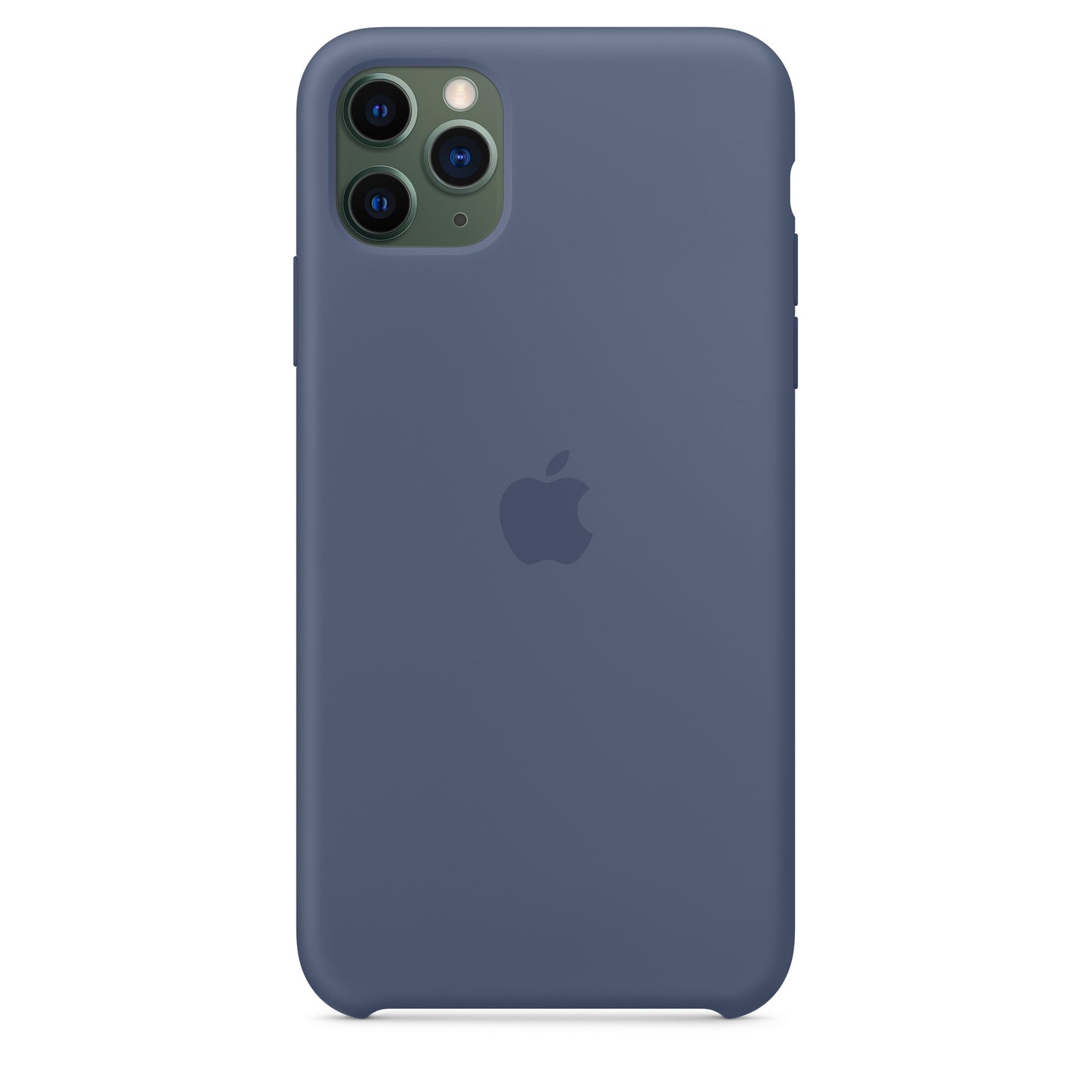Apple iPhone 11 Pro Max Silikon Case, alaskablau – Rückseite