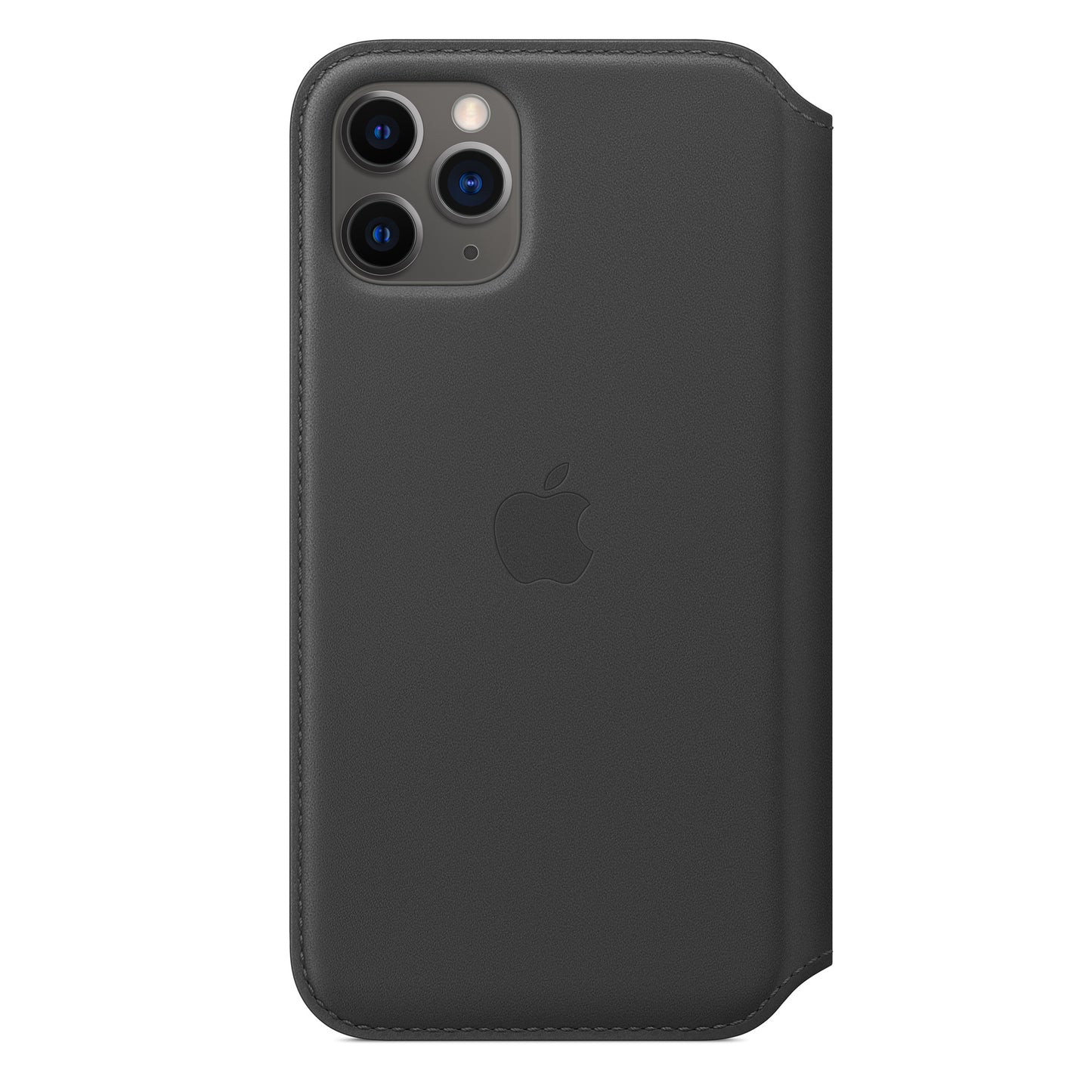 Apple iPhone 11 Pro Leder Folio, schwarz – Frontansicht