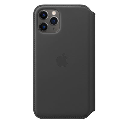 Apple iPhone 11 Pro Leder Folio, schwarz – Frontansicht