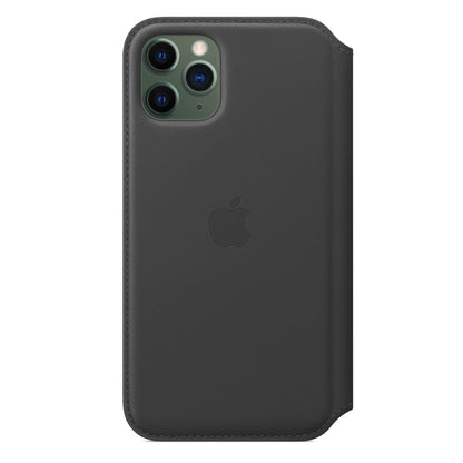 Apple iPhone 11 Pro Leder Folio, schwarz – Rückseite