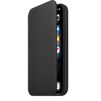 Apple iPhone 11 Pro Leder Folio, schwarz – Seitenansicht