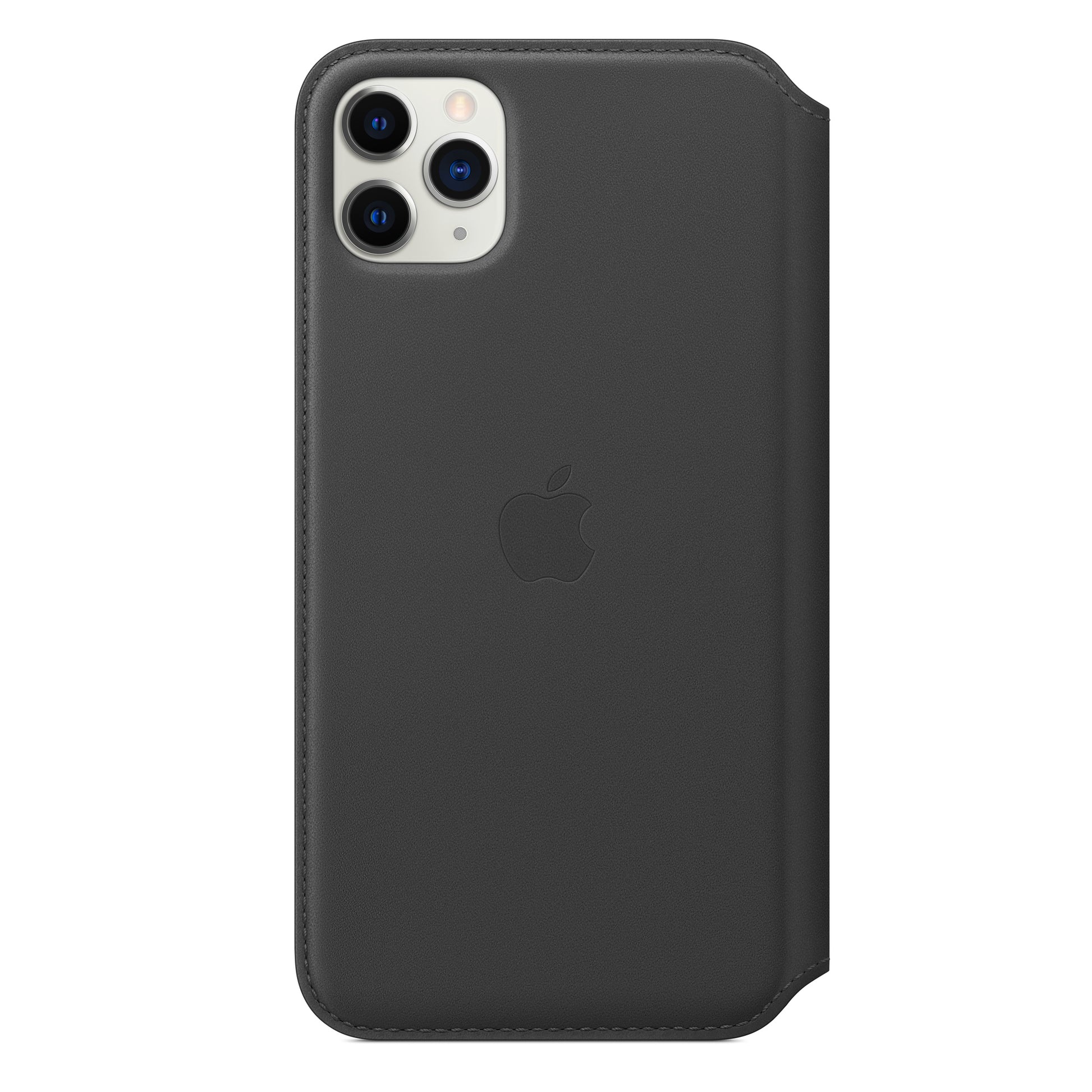 Apple iPhone 11 Pro Max Leder Folio, schwarz – Detail