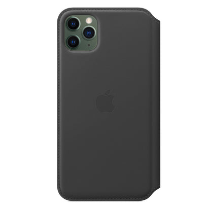 Apple iPhone 11 Pro Max Leder Folio, schwarz – Rückseite