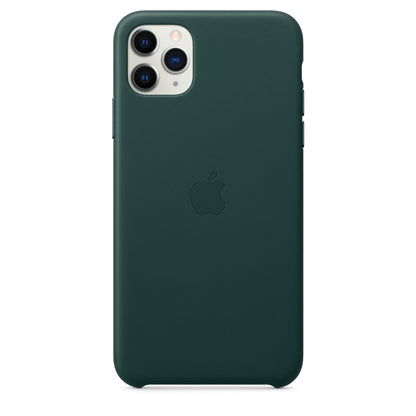 Apple iPhone 11 Pro Max Leder Case, waldgrün – Detail