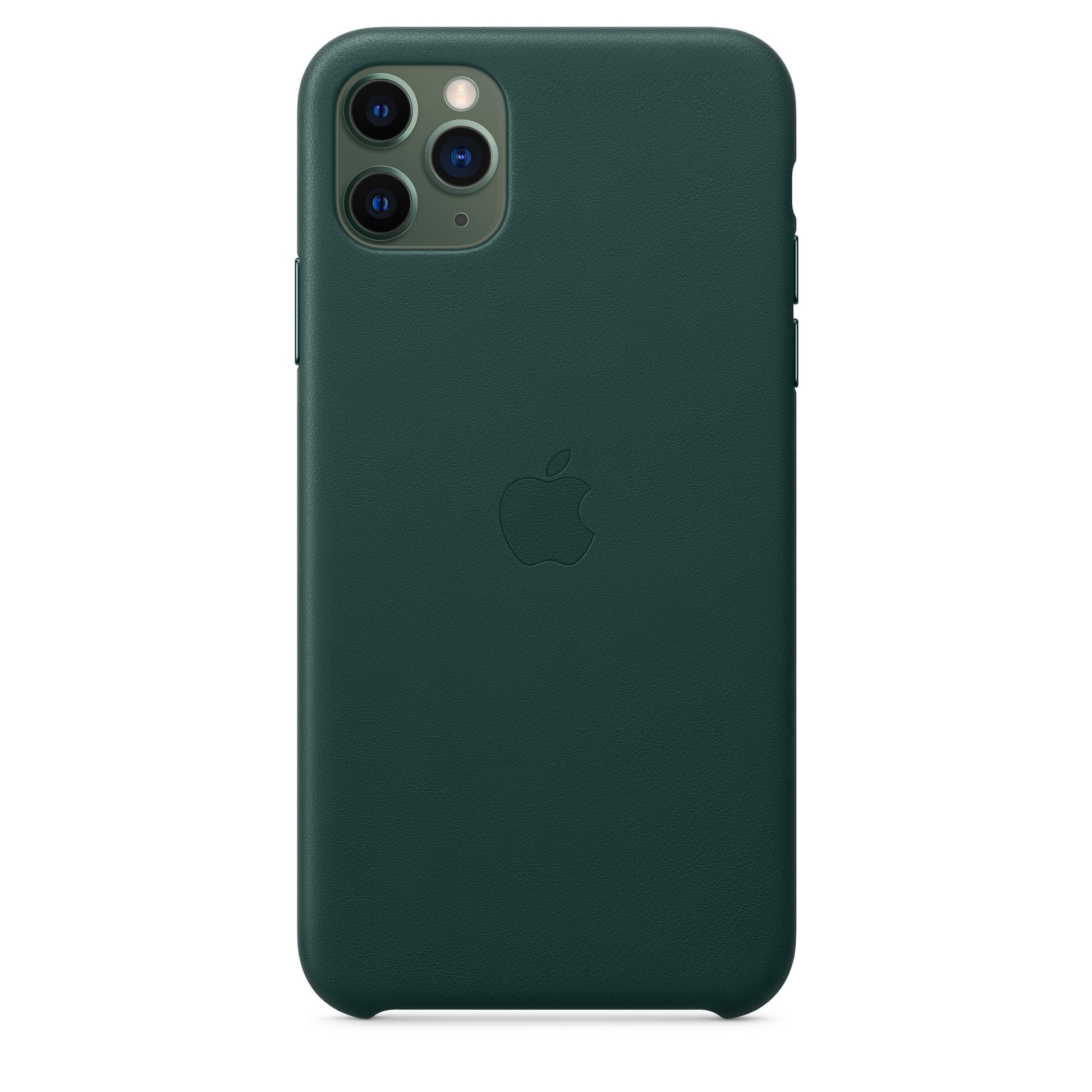 Apple iPhone 11 Pro Max Leder Case, waldgrün – Rückseite