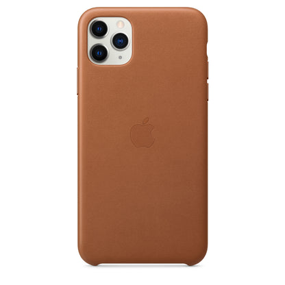 Apple iPhone 11 Pro Max Leder Case, sattelbraun – Detail