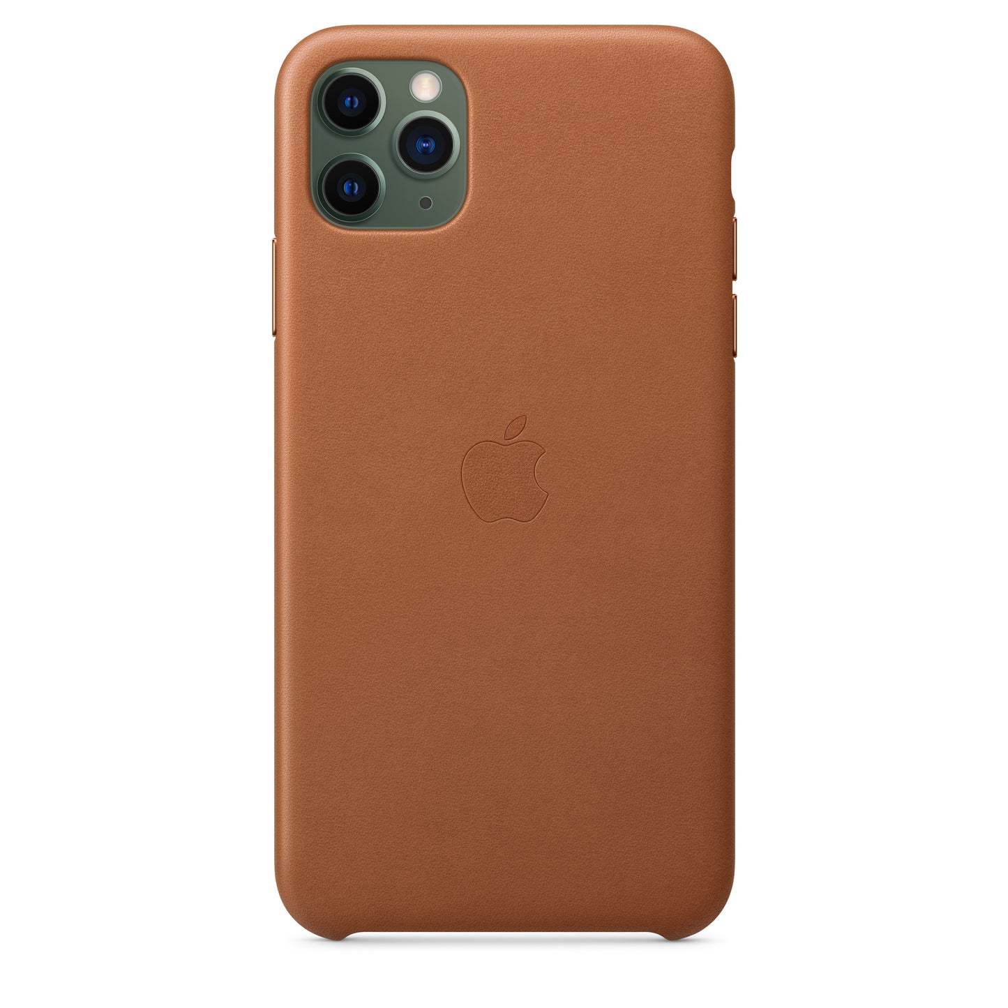 Apple iPhone 11 Pro Max Leder Case, sattelbraun – Rückseite