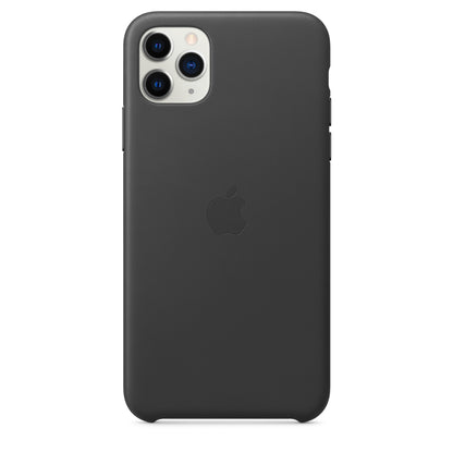 Apple iPhone 11 Pro Max Leder Case, schwarz – Detail