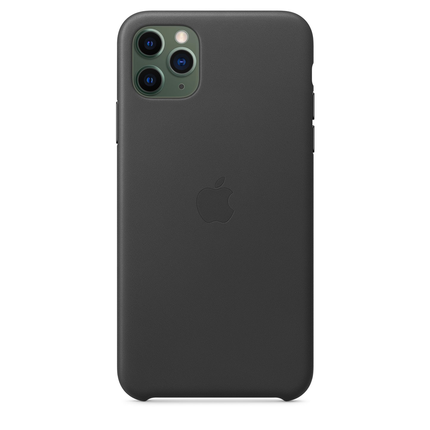 Apple iPhone 11 Pro Max Leder Case, schwarz – Rückseite