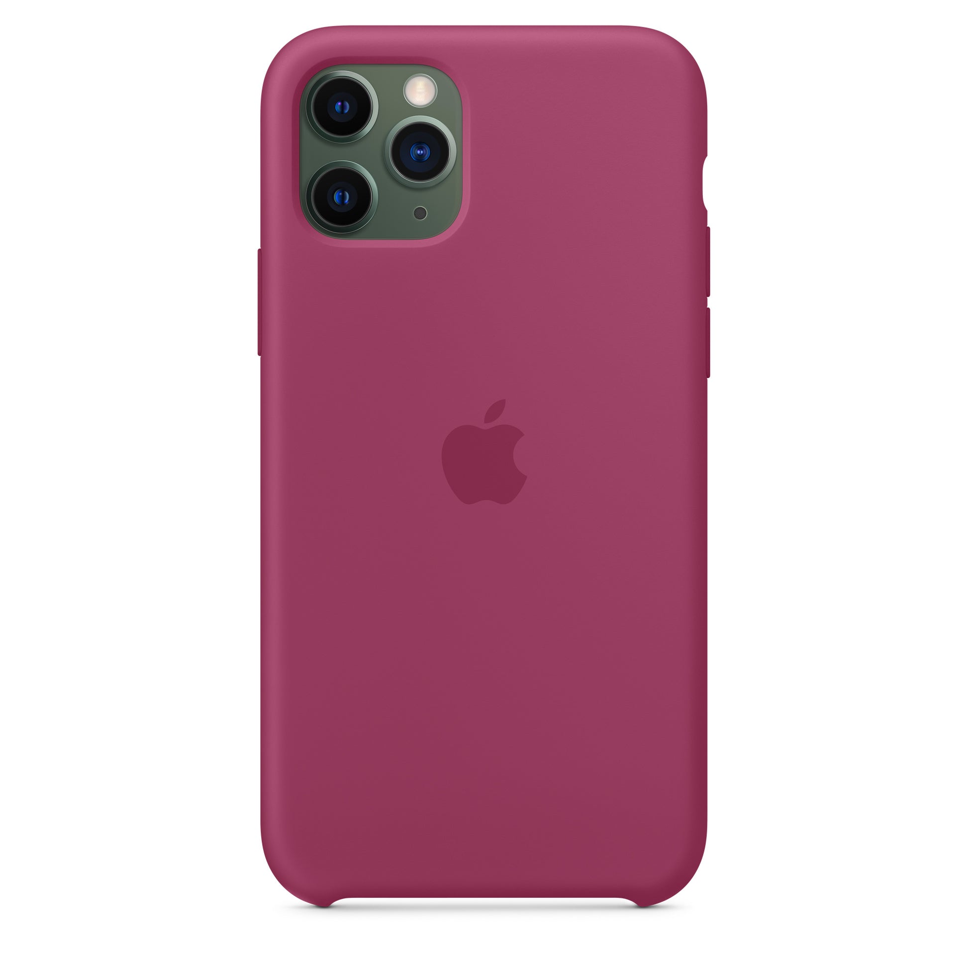 Apple iPhone 11 Pro Silikon Case, granatapfel – Rückseite