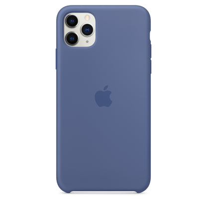 Apple iPhone 11 Pro Max Silikon Case, leinenblau – Detail