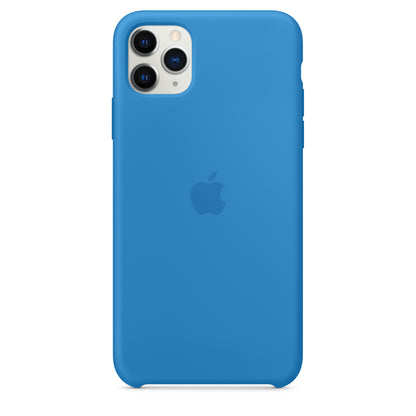 Apple iPhone 11 Pro Max Silikon Case, surfblau – Detail