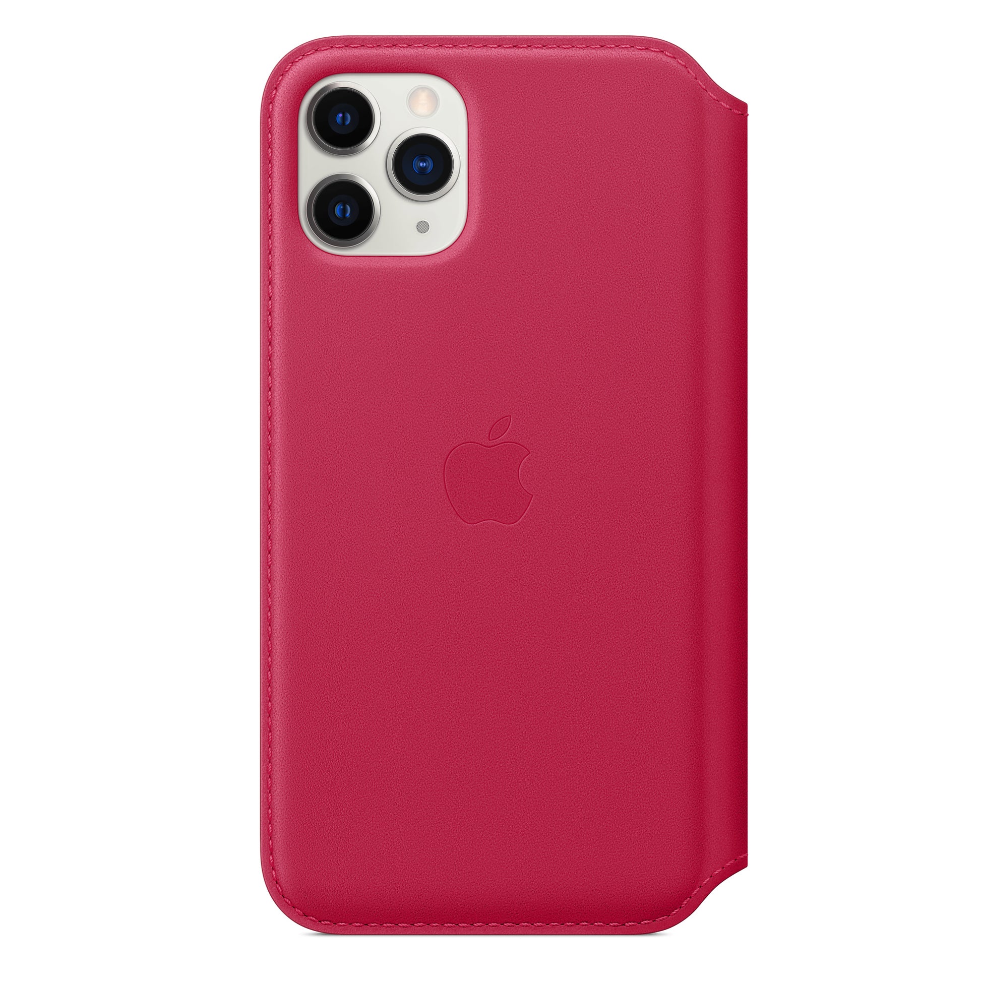Apple iPhone 11 Pro Leder Folio, himbeere – Detail