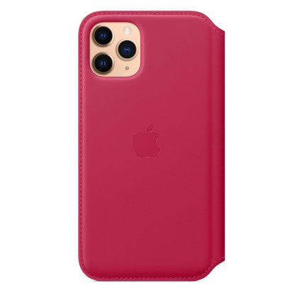 Apple iPhone 11 Pro Leder Folio, himbeere – Anwendung