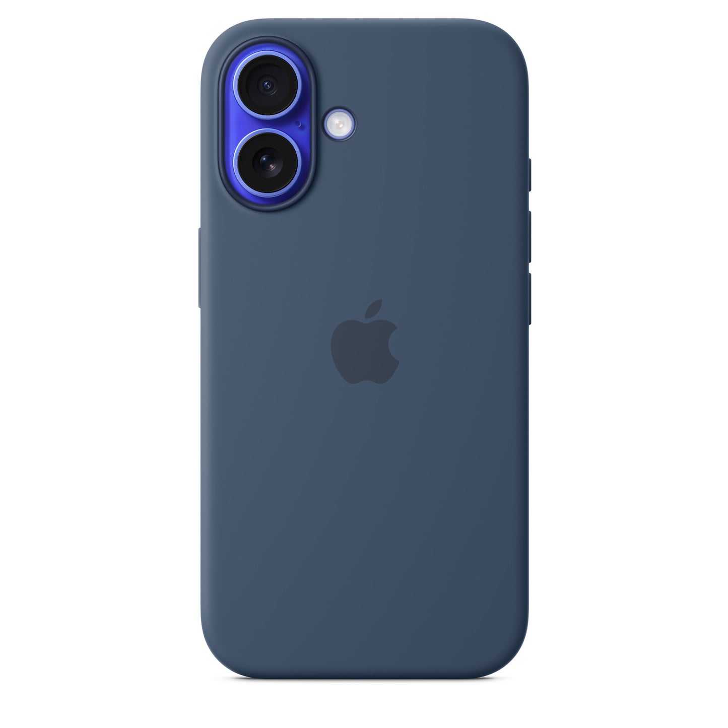 Apple iPhone 16 Silikon Case mit MagSafe Denim – Frontansicht