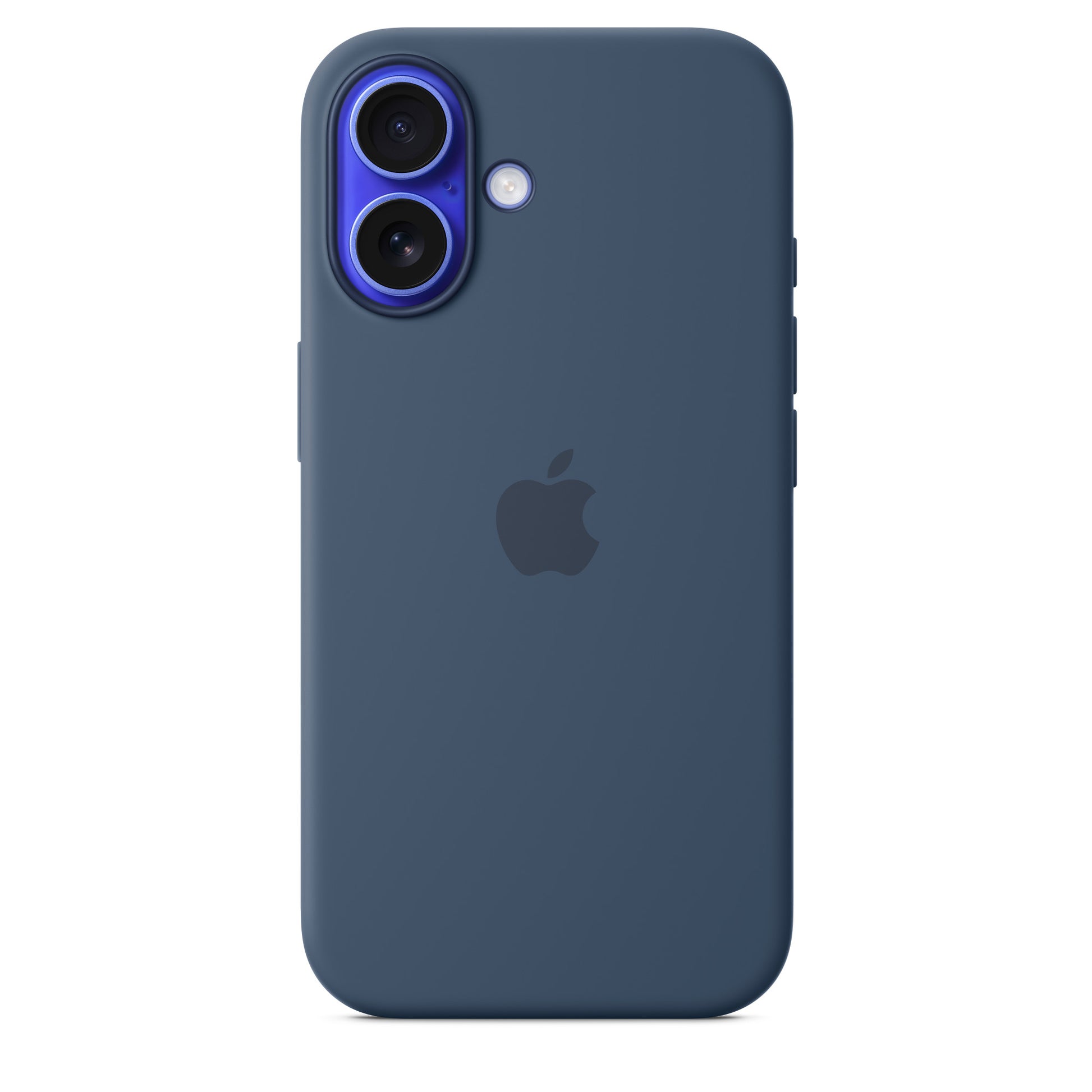 Apple iPhone 16 Silikon Case mit MagSafe Denim – Frontansicht
