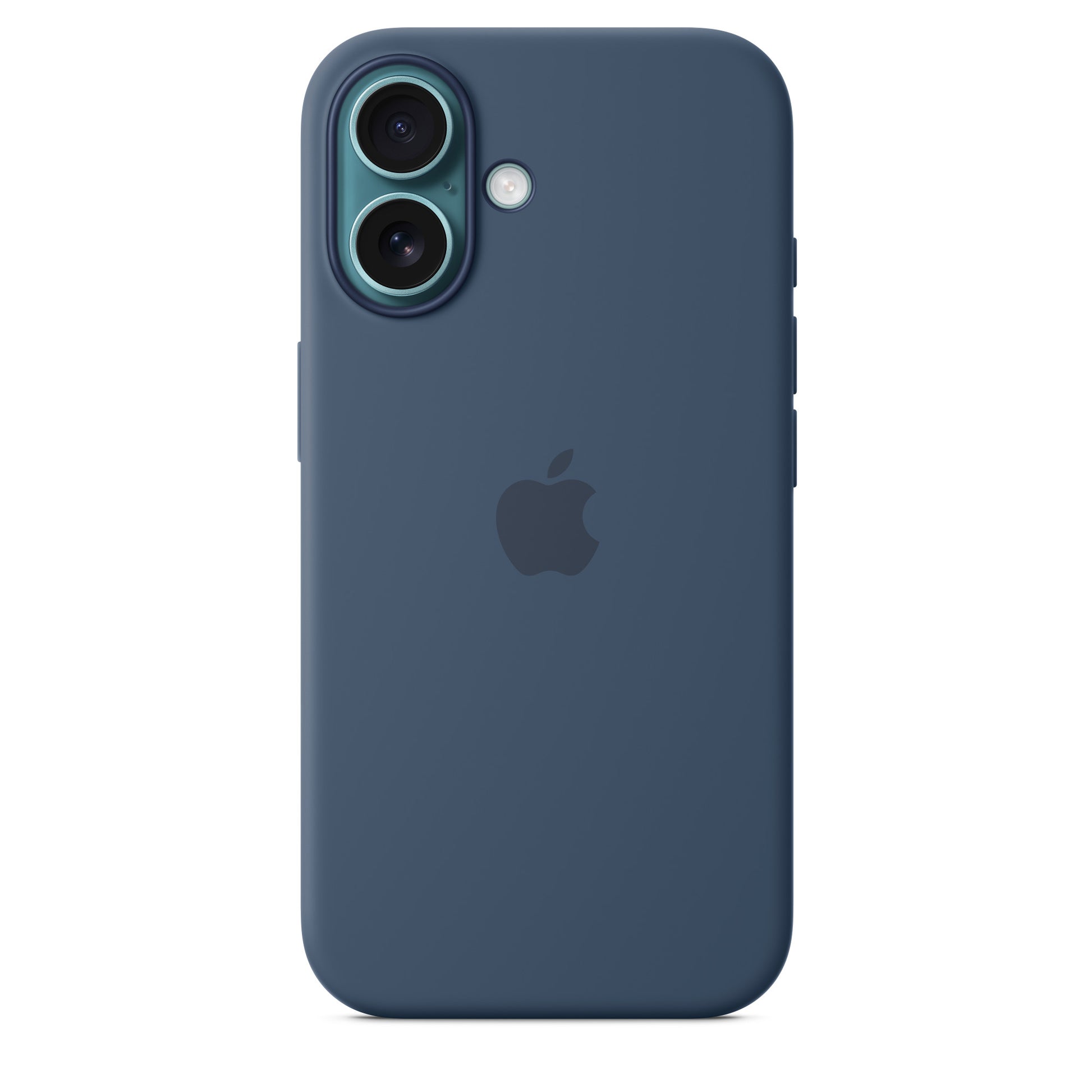 Apple iPhone 16 Silikon Case mit MagSafe Denim – Detail