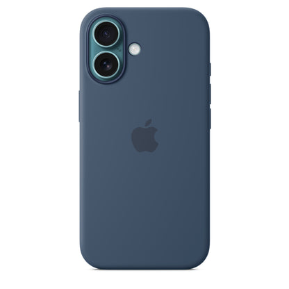 Apple iPhone 16 Silikon Case mit MagSafe Denim – Detail