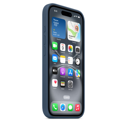 Apple iPhone 16 Silikon Case mit MagSafe Denim – Ansicht 6