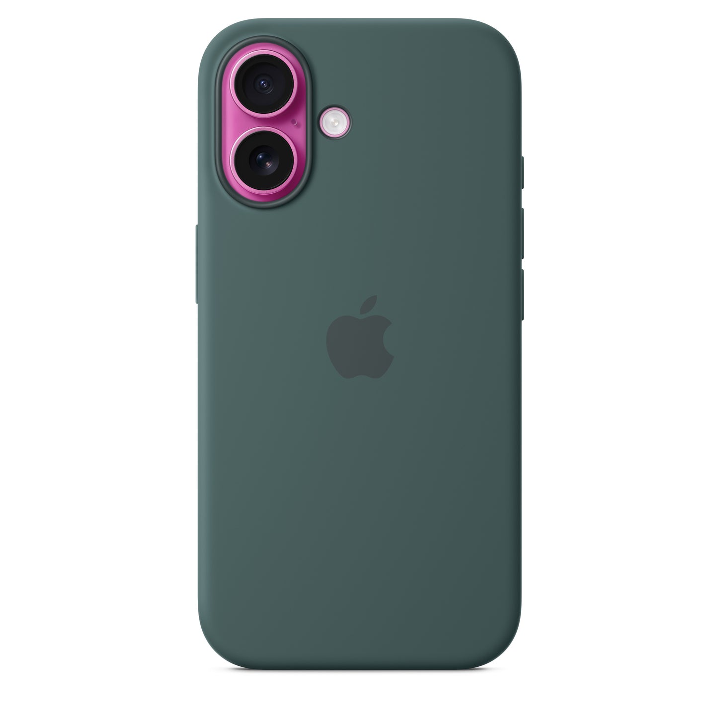 Apple iPhone 16 Silikon Case mit MagSafe seegrün – Rückseite