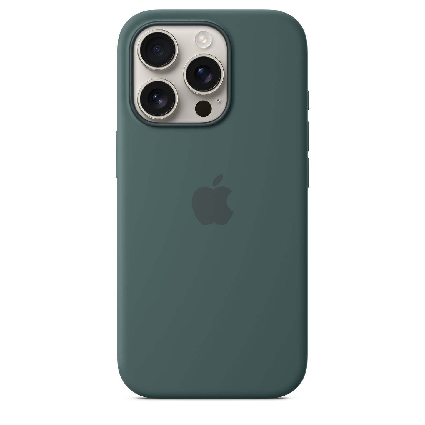 Apple iPhone 16 Pro Silikon Case mit MagSafe seegrün – Rückseite