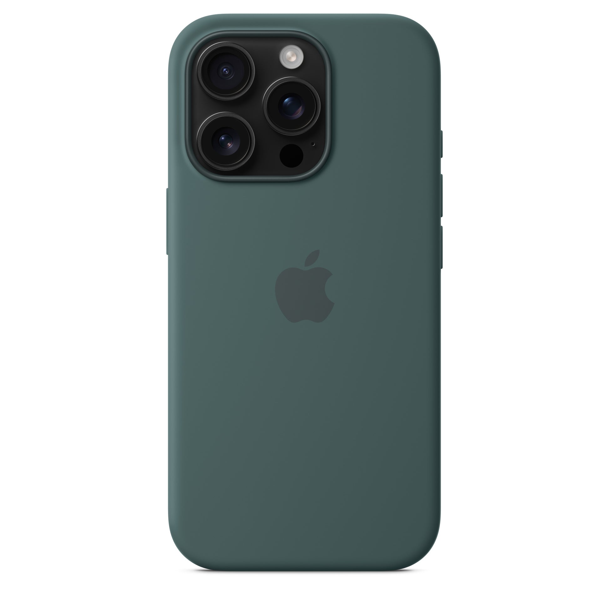 Apple iPhone 16 Pro Silikon Case mit MagSafe seegrün – Anwendung