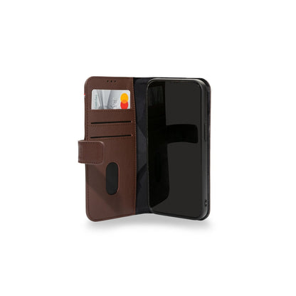 Decoded MagSafe Leder 2-in-1 Wallet BackCover iPhone 12 Pro Max braun – Frontansicht