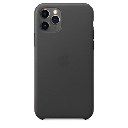 Apple iPhone 11 Pro Leder Case, schwarz – Frontansicht
