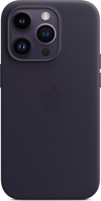Apple Leder Case mit MagSafe für iPhone 14 Pro tinte – Frontansicht