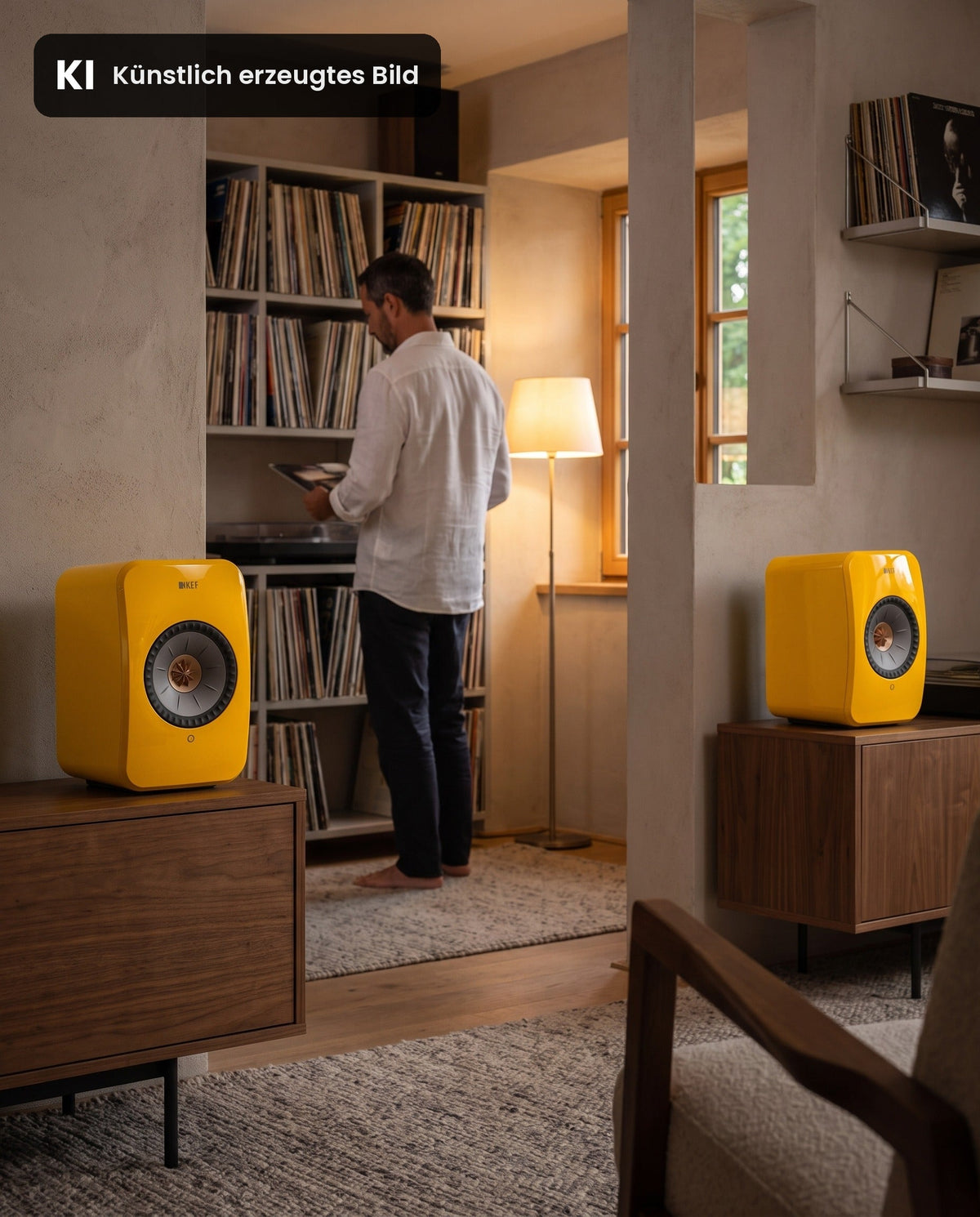 KEF LSX II Solaris Yellow, kuenstlich erzeugtes Bild