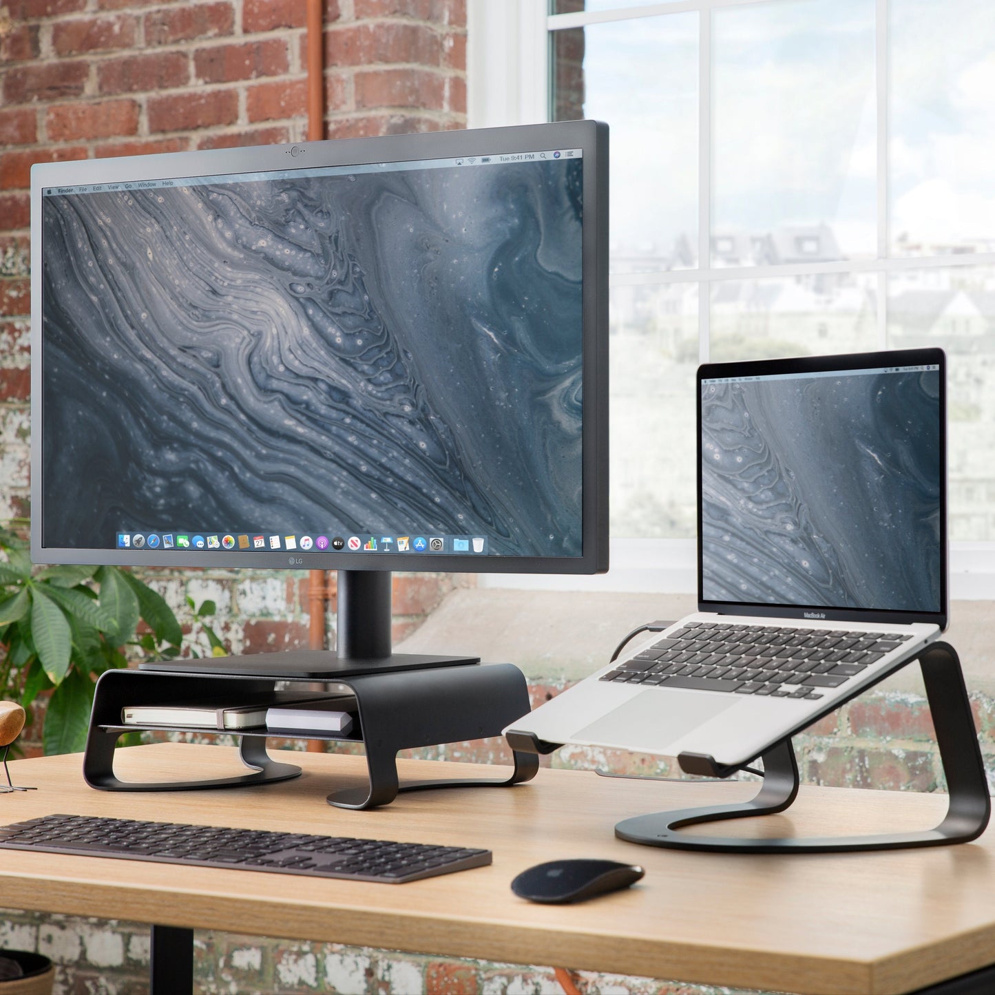 Twelve South Curve Riser - Metall Monitorstaender fuer iMac & Displays, Weiss – Rückseite