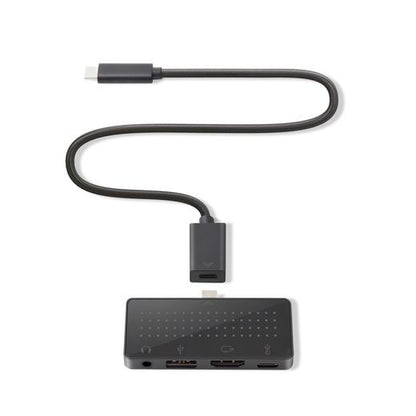 Twelve South StayGo Mini - Kompakter USB-C Hub, Schwarz – Frontansicht